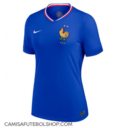 Camisa de time de futebol França Replicas 1º Equipamento Feminina Europeu 2024 Manga Curta